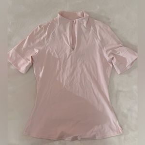 Lululemon Baby Pink Dry Fit Workout Short Sleeve